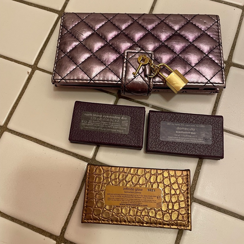 TARTE Makeup Palettes, 2 eyeshadow duos, 1 Bronzer/lip color NEW. NEVER USED